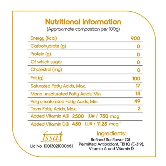 Fortune Sunlite - Refined Sunflower Oil, 2 L Pet Bottle-8.webp